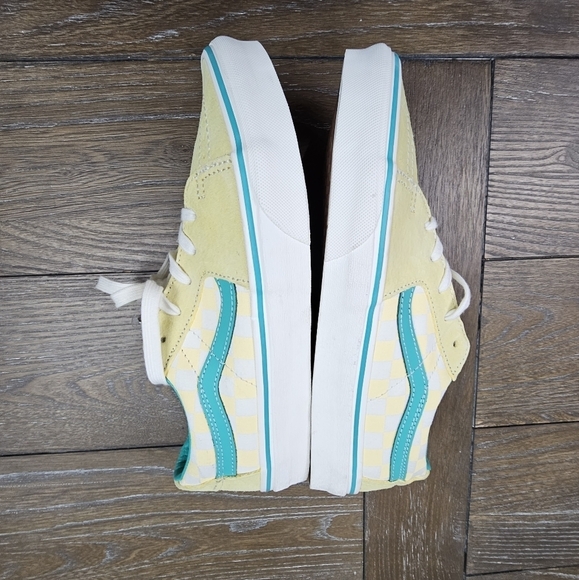 Vans Sk8-Low Checkerboard Banana Cream Sneakers, Men's Size 8.5, Women's 10 - Picture 6 of 9